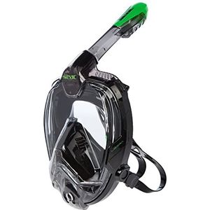 SEAC Libera Snorkelmasker voor volwassenen, uniseks, zwart/groen, L-XL