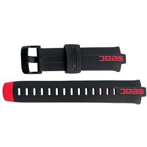 SEAC Action HR Reservearmband voor onderwater en apneumaa-computers, zeer sterke behandeling, voor volwassenen, zwart/rood, standaard