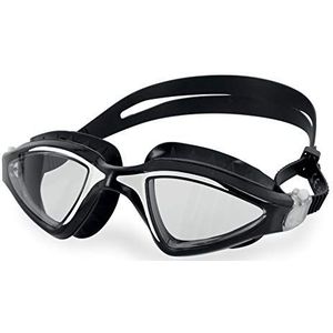 SEAC Lynx Zwembril, ideaal voor zwembad en zee, uniseks, volwassenen, zwart/wit, standaard
