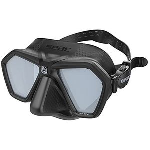 SEAC Eagle masker voor apneu en vissen, uniseks, volwassenen, zwart, LSG, één maat