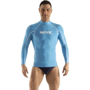 Seac RAA Long Evo rashguard met lange mouwen voor heren - UV zwem en snorkeltop - Lichtblauw - M