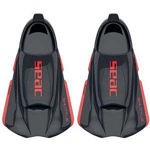 Seac Shuttle Zwemvliezen, uniseks, 100% siliconen, voor kracht- of cardio-training, zwart/rood, 4/6 UK