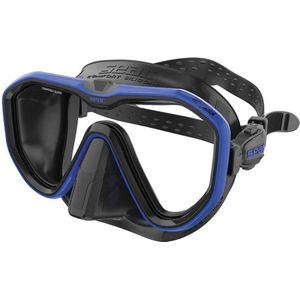 SEAC Appeal, duikmasker, gemaakt in Italië, met 3D-gesp direct op het gezicht, uniseks, volwassenen, zwart/blauw, standaard