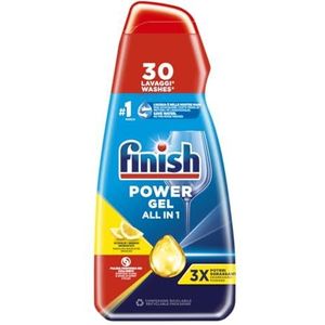 Finish - Power Gel - Vaatwasmiddel - Citroen - 600 ml - 30 Vaatwasbeurten