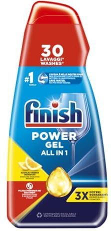 Finish - Power Gel - Vaatwasmiddel - Citroen - 600 ml - 30 Vaatwasbeurten