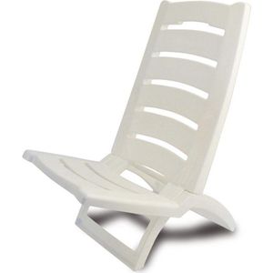 AK Sport Uni strandstoel ligstoel, wit, 39 x 37,7 x 12 cm