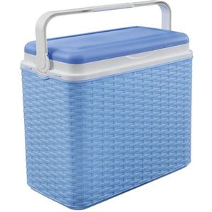 Koelbox 24ltr Rotan Blauw - Reis Koelbox - Camping Koelbox