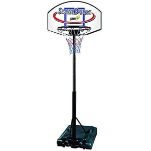 Sport1 Slam Dunk, 703200101, draagbaar, basketbal, verstelbaar, voor buiten, tuinspel voor kinderen, ringhoogte 140-200 cm, jongeren, uniseks, zwart, Drunk