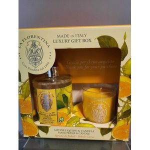 La Florentina - Boboli - Handzeep en Geurkaarsen - 2 Stuks - Citrusgeur