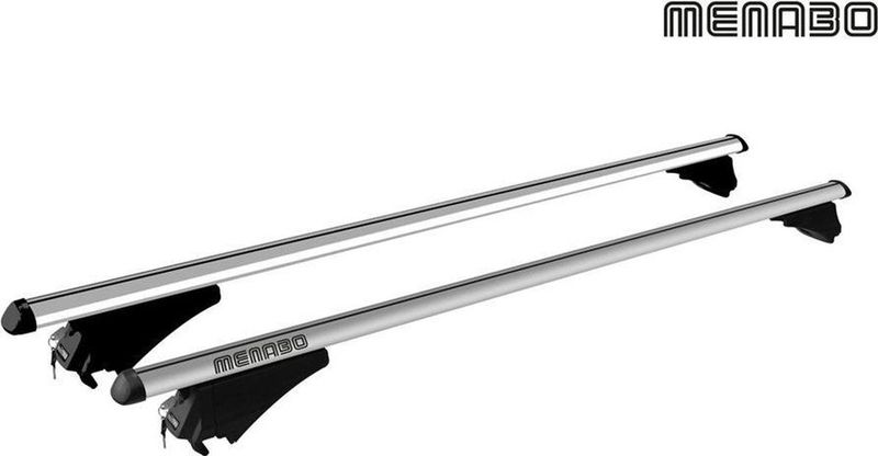 Dakdragers MENABO Tiger XL, Aluminium, Geschikt voor auto's met dakrails, Zie omschrijving automodellen