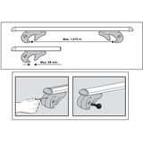 ProPlus - Dakraildrager - Aluminium - 120 cm - Max. 90 kg - 2 Stuks