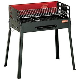 Ferraboli Famiglia Grillwagen, houtskool, zwart, grill (grill, houtskool, wagen, grillrooster, zwart, rechthoekig)