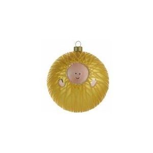 Luxe Kerstballen Ivoor Met Glitter Hulst - Set Van 3 Stuks - Met De Hand Gedecoreerd