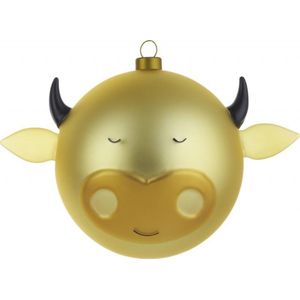 Alessi Le Palle Presepe Bue Kerstbal - glas/goud