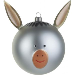 Alessi AMJ13 5 Asinello Kerstbal - Mondgeblazen Glas - Unieke Decoratie voor in de Kerstboom