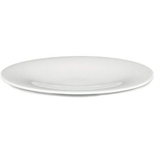 A di Alessi Ku dessertborden van porselein, wit, 4-delige set