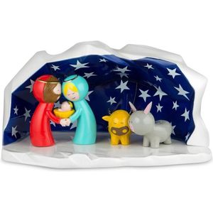 Alessi Kerststal Happy Eternity Baby - AGJ01 W - Porselein - 27 x 14 x 20 cm - Handgedecoreerd