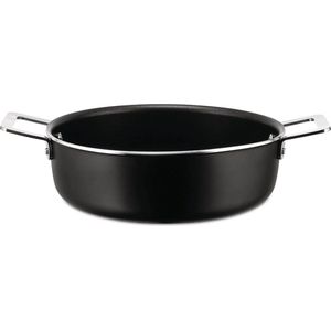 Alessi Braadpan Pots&Pans - AJM102/24 B - Zwart - ø 24 cm / 3.4 liter - door Jasper Morrison