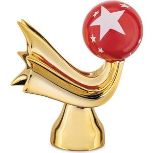 Alessi Happy Eternity Star - Unieke kerstdecoratie van porselein - Handgeschilderd - Afmetingen: 8 x 5 x 9 cm