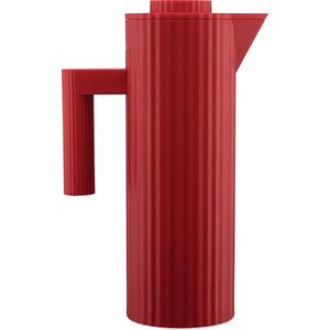 Alessi Plissé MDL12 R - Thermo-geïsoleerde kan in thermoplastische hars met dubbelwandig thermisch glas aan de binnenkant, rood