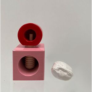 Alessi Twergi zout- notenkraker roze / rood