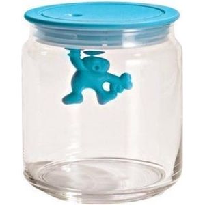 Alessi Gianni Glazen pot met dekse Blauw