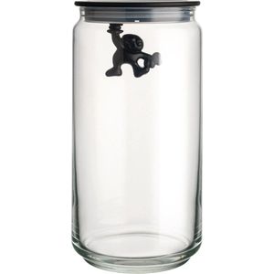 Alessi Gianni Glazen Voorraadpot 20,5 cm Zwart