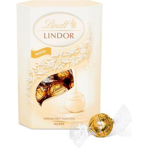 Lindt LINDOR Witte chocolade bonbons - 200 gram - 16 chocoladeballen - Chocolade Cadeau
