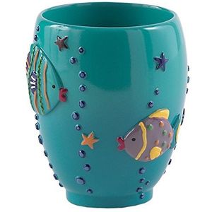 Gedy Dori portacepillos, Hars, Turkoois, 8,5 x 8,5 x 10,5