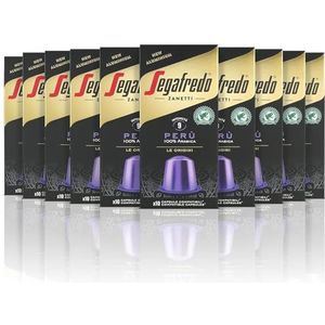 Segafredo Le Origini Peru - 100% Arabica - aluminium koffie capsules - Nespresso compatibel - rijk en fluwelig - 10 x 10 capsules