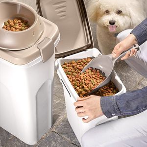 Stefanplast Voerton 40 liter voor circa 15 kg aan hondenvoer Wit I Transparant