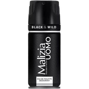 Malizia Uomo zwart en wild deodorant, 150 ml