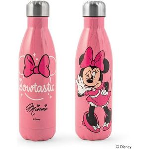 H&H Minnie Bowtastic Thermoflasche für Mädchen, Trinkflasche aus Edelstahl, dekoriert, 0,5 l, luftdicht, BPA-frei