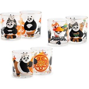 HOME Kung Fu Panda Set aus 3 Gläsern, 25 cl