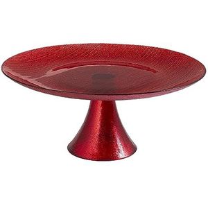 H&h Charmante etagère met rode glitter, 28 cm