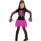 Widmann - Kinderkostuum skelet-Ballerina, rok, shirt, handschoenen, themafeest, carnaval, Halloween