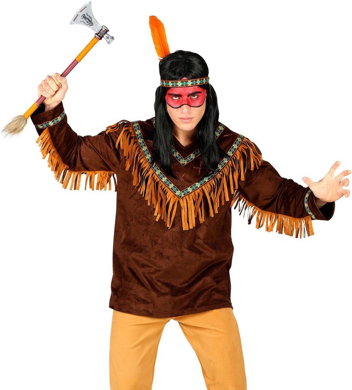 Indiaanse Jas - Hoofdband Met Veer - 100% Polyester