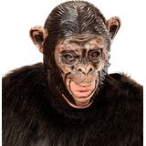 Widmann 00425 - chimpanzé met open mond, 3/4 masker, verkleedaccessoires, accessoires voor Halloween, carnaval, themafeest