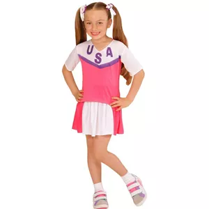 DAZZTIME Cheerleader-kostuum voor kinderen, cheerleader-outfit voor