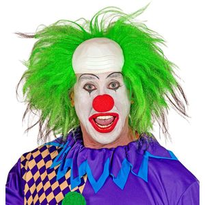 Widmann 02004 Clown pruik met groen haar, in doos, horror, themafeest, Halloween