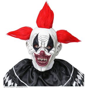 W WIDMANN MILANO Party Fashion 03296 - masker Killer Clown met haar, horror clown, Halloween, carnaval, themafeest