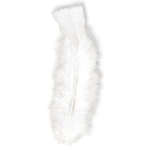 Sierveren - 50x - wit - 17 cm - knutselveertjes - decoratie/hobbymateriaal
