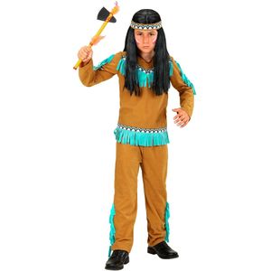 Widmann 06677? Kinderen indianenkostuum, jas, broek en hoofdband, bruin, maat 140