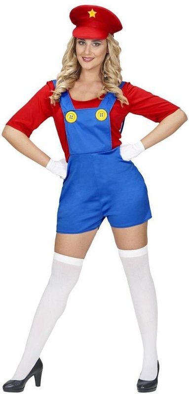 Super Klempner Kristy Kostüm - L rot-blau | Karneval & Fasching | Kostüme.com