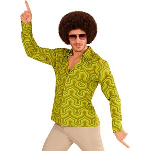 Disco 70S Blouse Groen Heren Behang