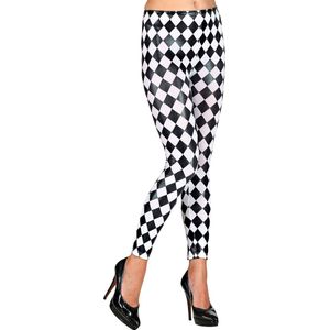 Widmann - leggings, ruitpatroon, harlekijn, Halloween, carnaval, themafeest