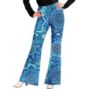 Widmann - Damesbroek - Blauw - Jaren 60 - Hippie - Flower Power