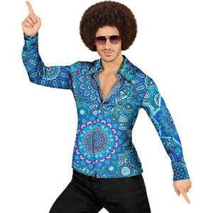 Widmann - Heren Overhemd - Blauw - Mandala-Motief