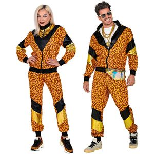 80er Jahre Leo Jogginganzug für Erwachsene - S orange | Karneval & Fasching | Kostüme.com