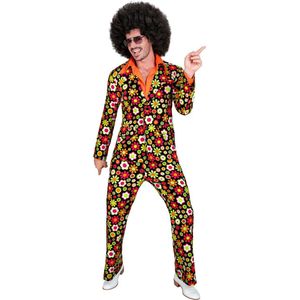 W WIDMANN MILANO Party Fashion - Kostuum jaren 60-pak, jas en broek, hippie, reggae, flower power, disco fever, slagmove